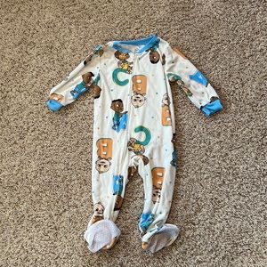 LIKE NEW Toddler Unisex 2T super soft & warm fleece zip-up footed pajama set